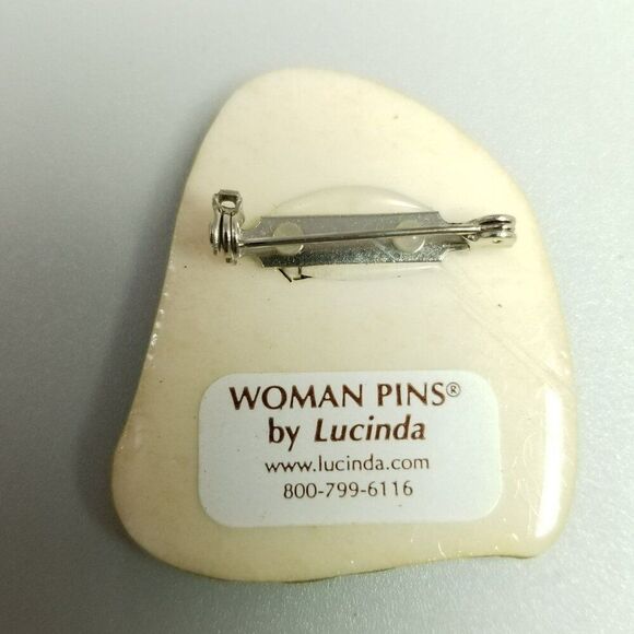 Vintage Woman Pins by Lucinda Golf Them Brooch, Golfer Golfing Lapel Pin - Picture 3 of 7